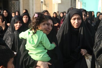 تشیع پیکر مطهر سروان شهید رضا صیادی مدافع نظم و امنیت شهرستان شوش