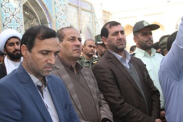 تشیع پیکر مطهر سروان شهید رضا صیادی مدافع نظم و امنیت شهرستان شوش