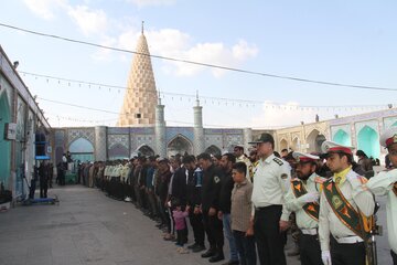 تشیع پیکر مطهر سروان شهید رضا صیادی مدافع نظم و امنیت شهرستان شوش