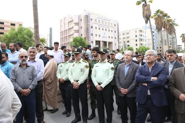 راهپیمایی مردم ولایتمدار هرمزگان علیه اغتشاشات اخیر در کشور