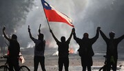 معترضان در پایتخت شیلی بار دیگر علیه دولت تظاهرات کردند
