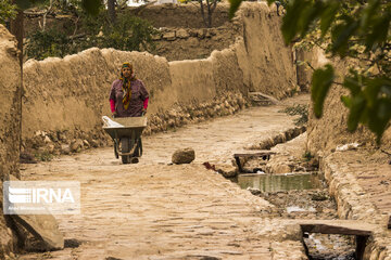 Garden alleys in Fall in Semnan; center Iran