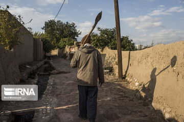 Garden alleys in Fall in Semnan; center Iran