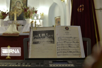 Religious ceremony in Saint Thaddeus Church in Tehran