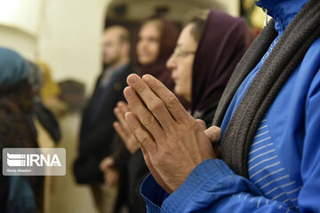 Religious ceremony in Saint Thaddeus Church in Tehran