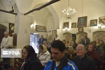 Religious ceremony in Saint Thaddeus Church in Tehran