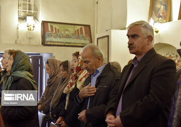 Religious ceremony in Saint Thaddeus Church in Tehran