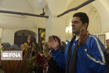 Religious ceremony in Saint Thaddeus Church in Tehran