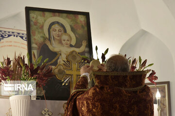 Religious ceremony in Saint Thaddeus Church in Tehran