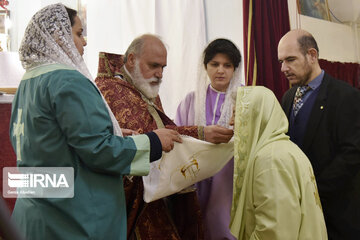 Religious ceremony in Saint Thaddeus Church in Tehran