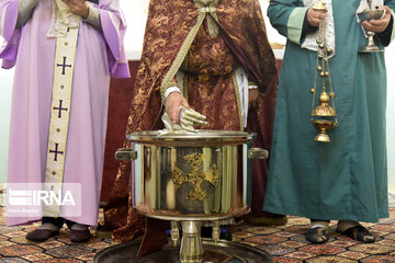 Religious ceremony in Saint Thaddeus Church in Tehran