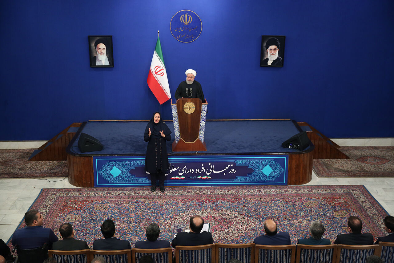 Iran proud of giving services to disabled people, President Rouhani says