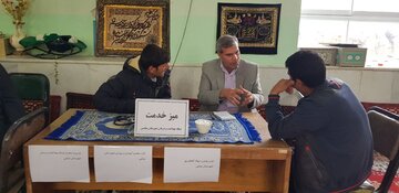 برپایی میزخدمت در روستای فرومد میامی