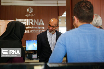 Indian ambassador at IRNA office in Tehran