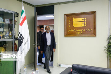 Indian ambassador at IRNA office in Tehran