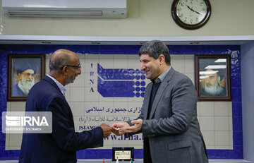 Indian ambassador at IRNA office in Tehran