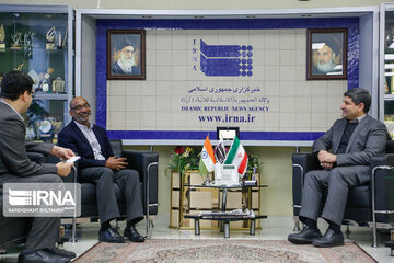 Indian ambassador at IRNA office in Tehran