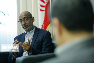 Indian ambassador at IRNA office in Tehran