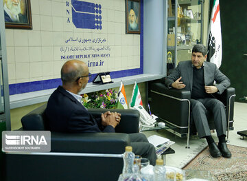 Indian ambassador at IRNA office in Tehran