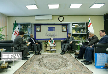 Indian ambassador at IRNA office in Tehran