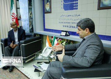 Indian ambassador at IRNA office in Tehran