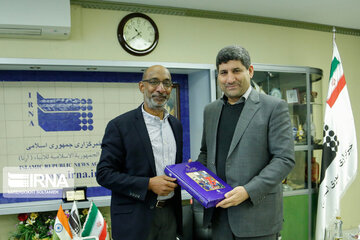 Indian ambassador at IRNA office in Tehran