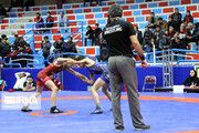 Foreign juniors at wrestling contests in northwest Iran