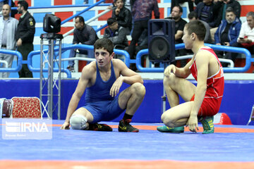 Foreign juniors at wrestling contests in northwest Iran