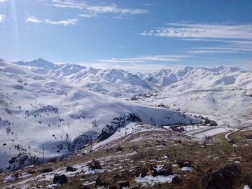 بارش برف کردستان را فرا می‌گیرد