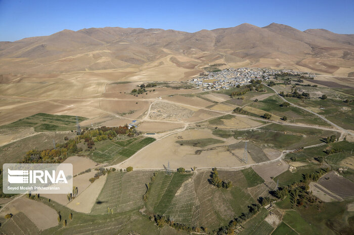 تصویر هوایی از مزارع کردستان 