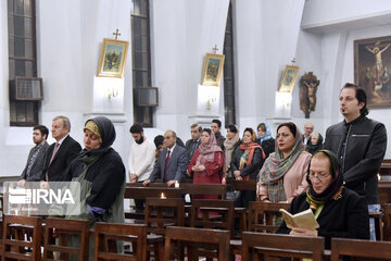 Ceremony on Christmas at Surp Grigor Church in Tehran