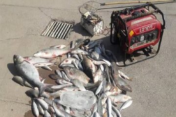 متخلفان صید ماهی با جریان برق در سردشت دستگیر شدند