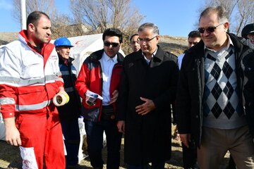 مانور زلزله به مناسبت روز بلایاهای طبیعی در روستای " سنگر" ماکو