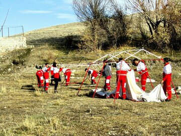 مانور زلزله در روستای «سنگر» ماکو