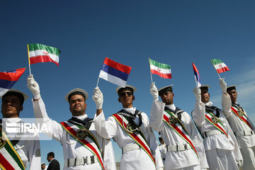 Arrival of Russian naval fleet in Chabahar port