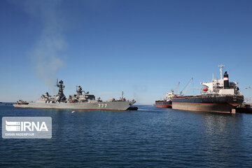 Arrival of Russian naval fleet in Chabahar port