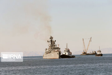 Arrival of Russian naval fleet in Chabahar port