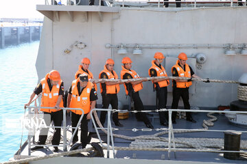 Arrival of Russian naval fleet in Chabahar port