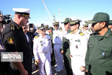 Arrival of Russian naval fleet in Chabahar port