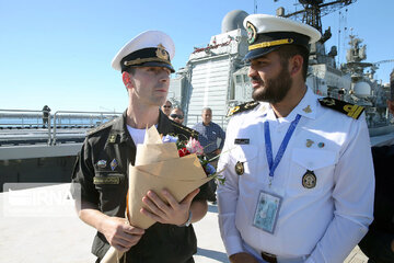 Arrival of Russian naval fleet in Chabahar port