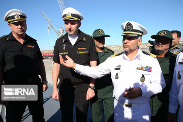 Arrival of Russian naval fleet in Chabahar port