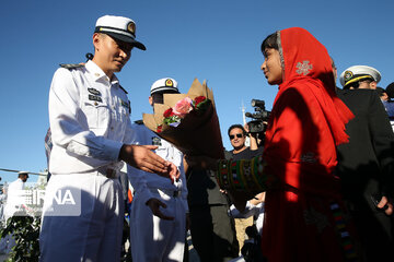 Arrival of Chinese naval fleet in Chabahar port