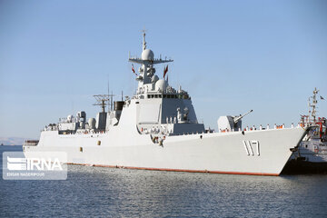 Arrival of Chinese naval fleet in Chabahar port