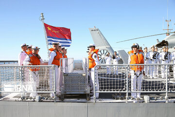 Arrival of Chinese naval fleet in Chabahar port