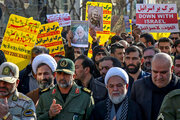 راهپیمایی مردم بجنورد در محکومیت به شهادت رساندن سردار قاسم سلیمانی