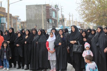 راهپیمایی مرزنشینان قصرشیرین در اعتراض به جنایت آمریکا در شهادت سردار سلیمانی فرمانده قوس سپاه پاسداران انقلاب اسلامی