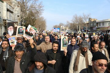 راهپیمایی مردم ارومیه در محکومیت ترور سردار سلیمانی