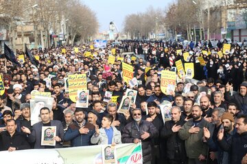راهپیمایی مردم ارومیه در محکومیت ترور سردار سلیمانی