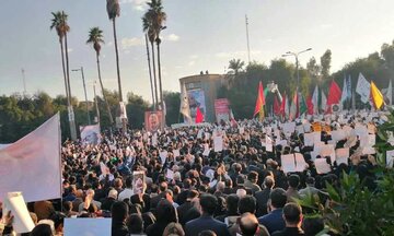 خروش مردم خوزستان برای قدردانی از مجاهدتهای سردار سلیمانی