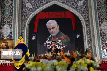 Farewell ceremony with the body of Qasim Soleimani and his companions in the shrine of Imam Reza